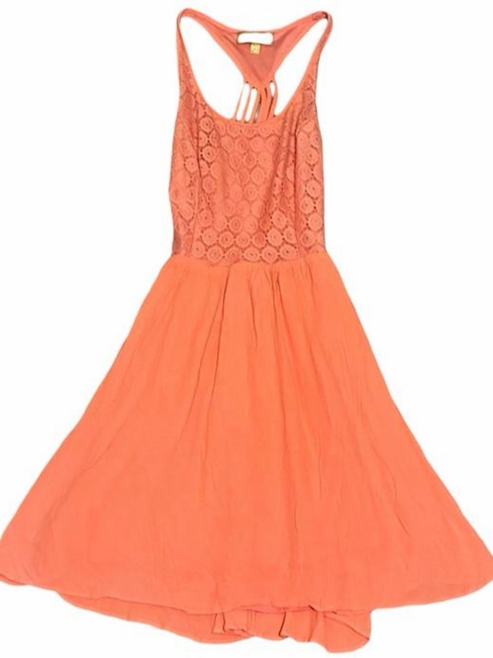 princess vera wang orange lace a-line dress